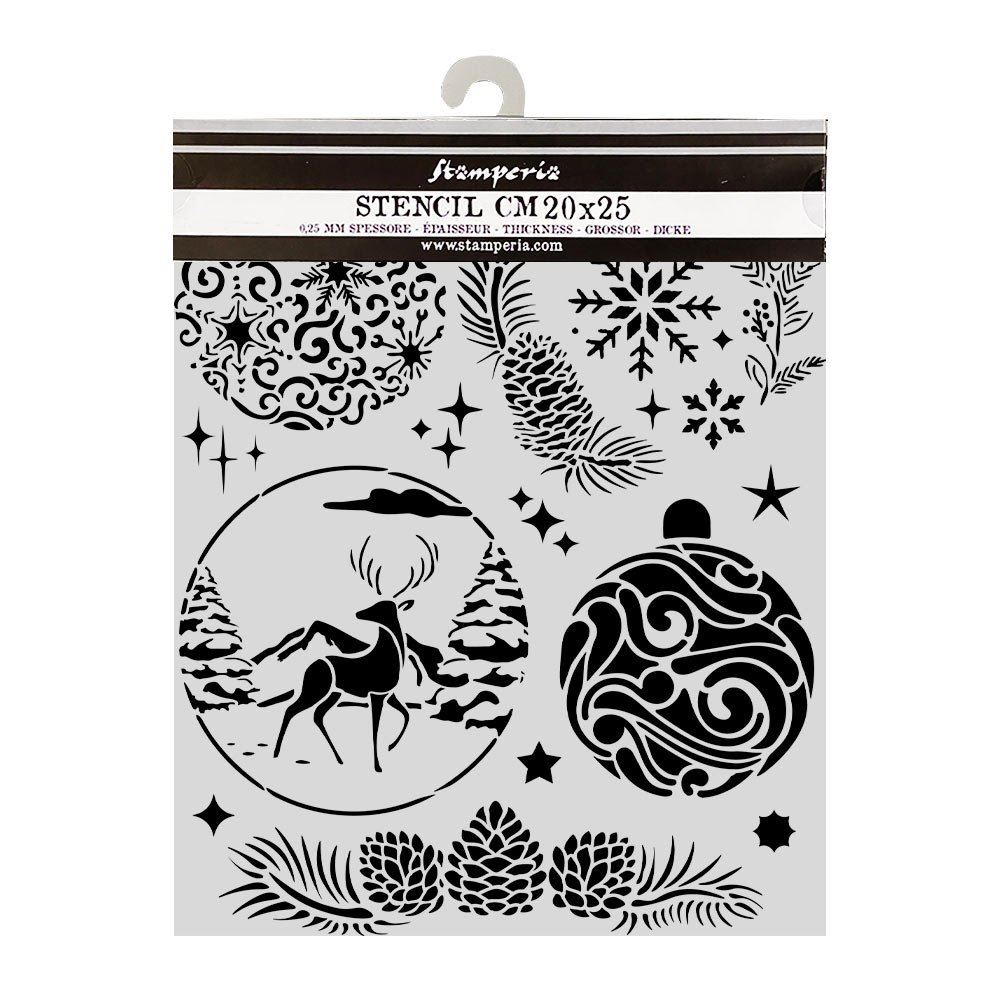Stencil Christmas palline