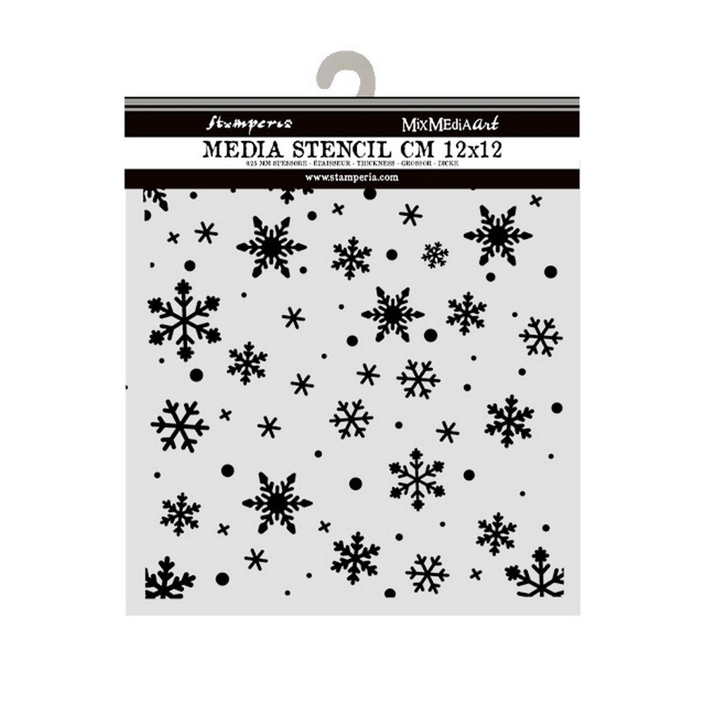 Stencil Christmas texture fiocchi neve