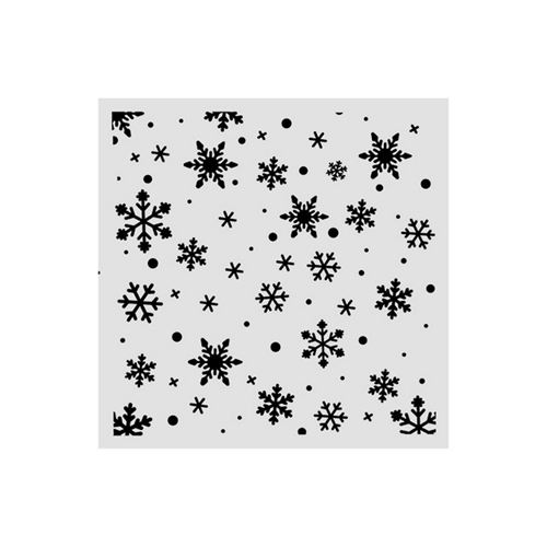 Stencil Christmas texture fiocchi neve