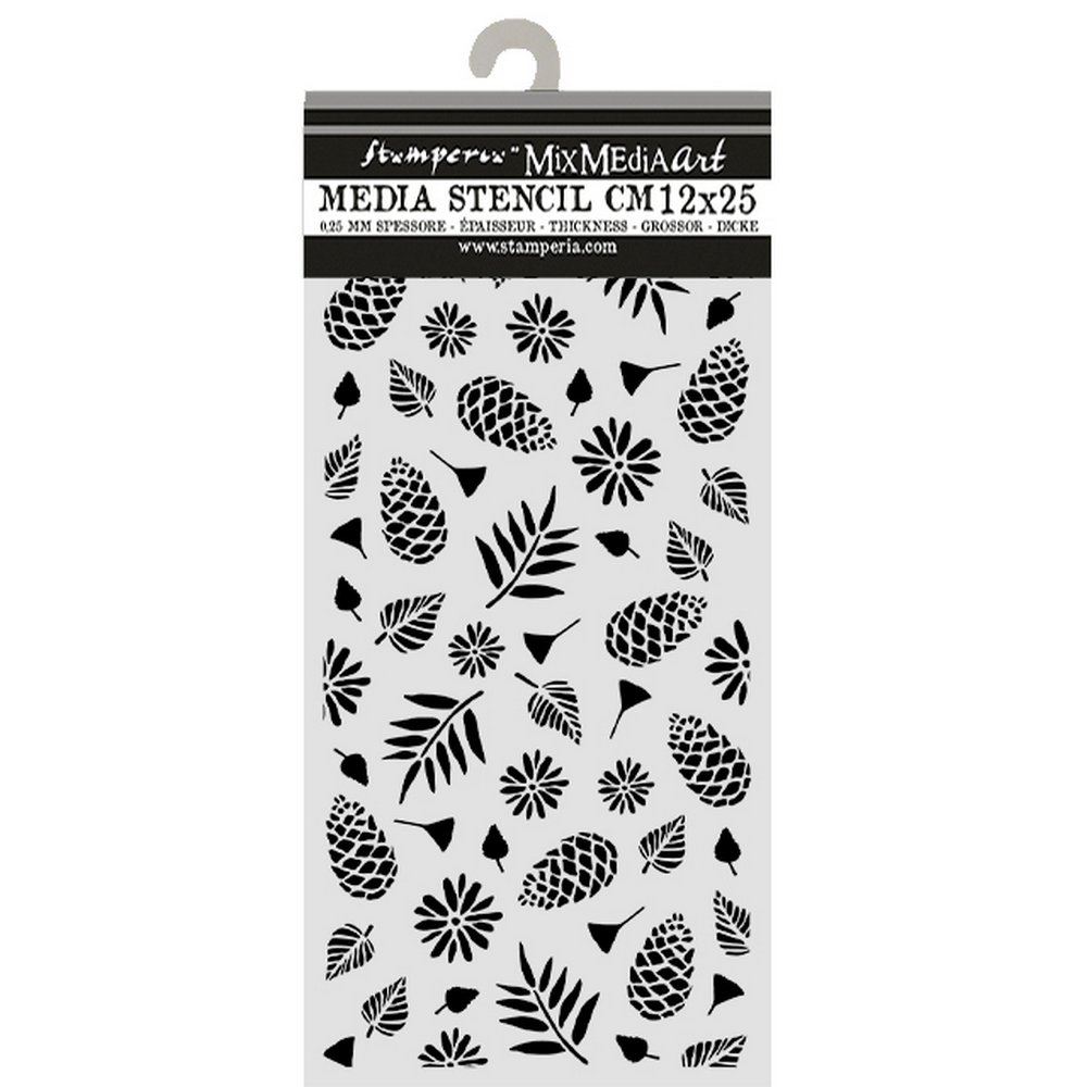 Stencil Christmas texture pigne