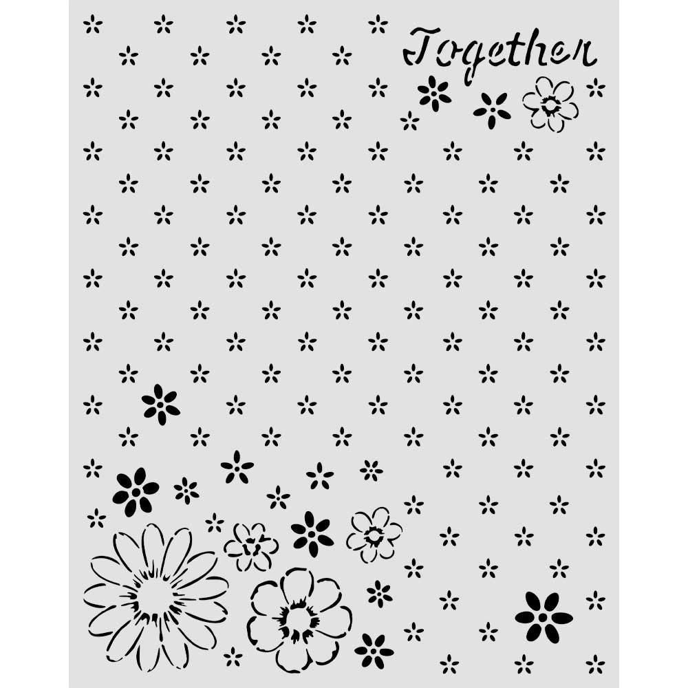 Stencil Cozy Family Together pattern
