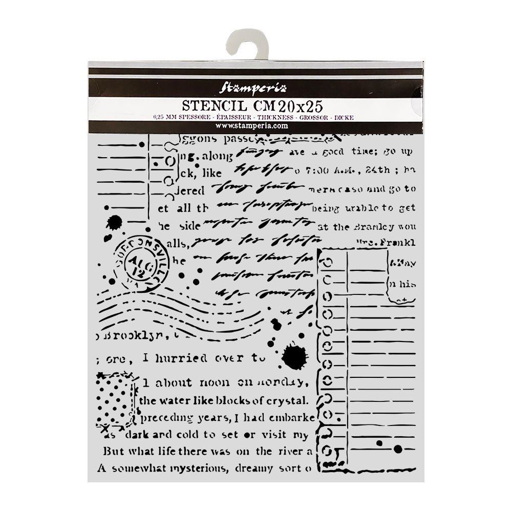 Stencil Cozy Family lettere