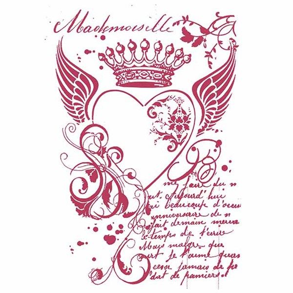 Stencil Cuore Reale Mondo Fai da Te