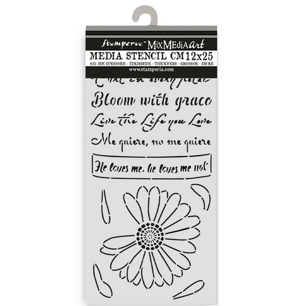 Stencil Daisy Art m'ama non m'ama