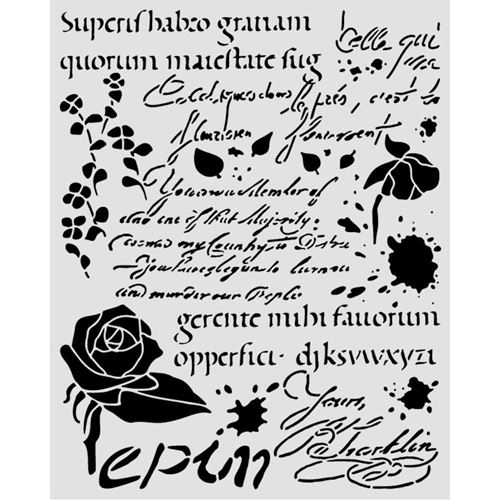 Stencil Flowers and Poems ispirazioni latine