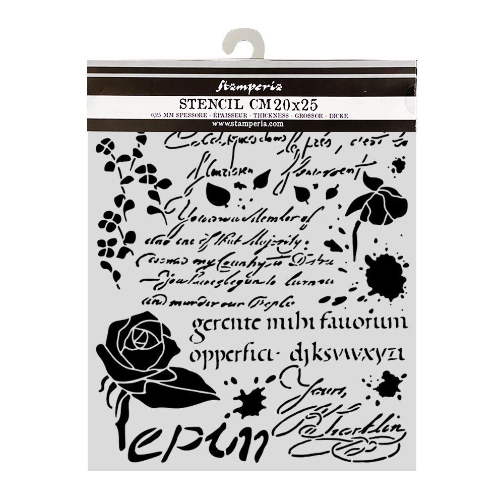 Stencil Flowers and Poems ispirazioni latine