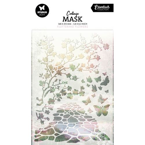 Stencil Fluttering Flowers