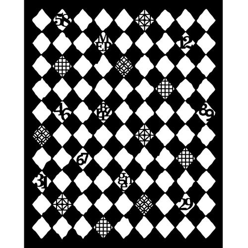 Stencil Furry Friends sfondo a rombi