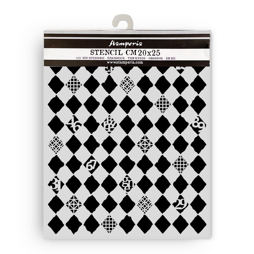 Stencil Furry Friends sfondo a rombi