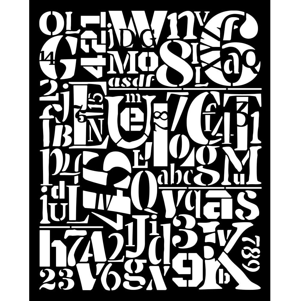 Stencil Furry Friends sfondo numeri e lettere