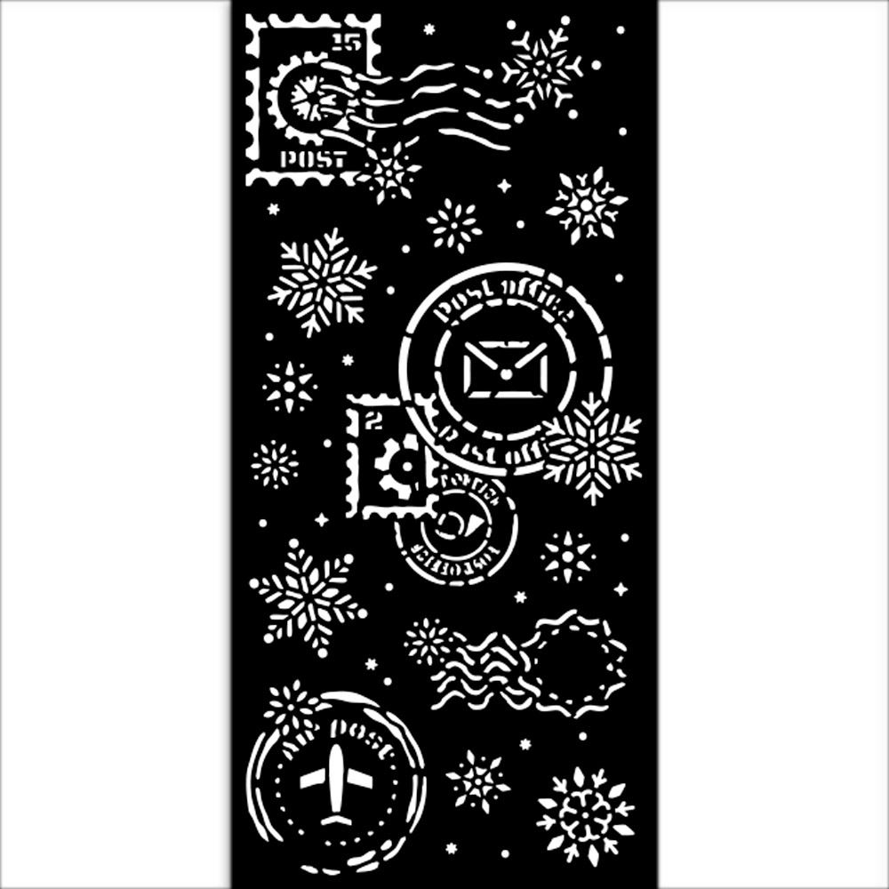 Stencil Gear up for Christmas fiocchi neve