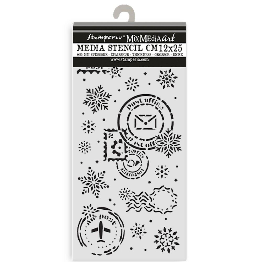 Stencil Gear up for Christmas fiocchi neve