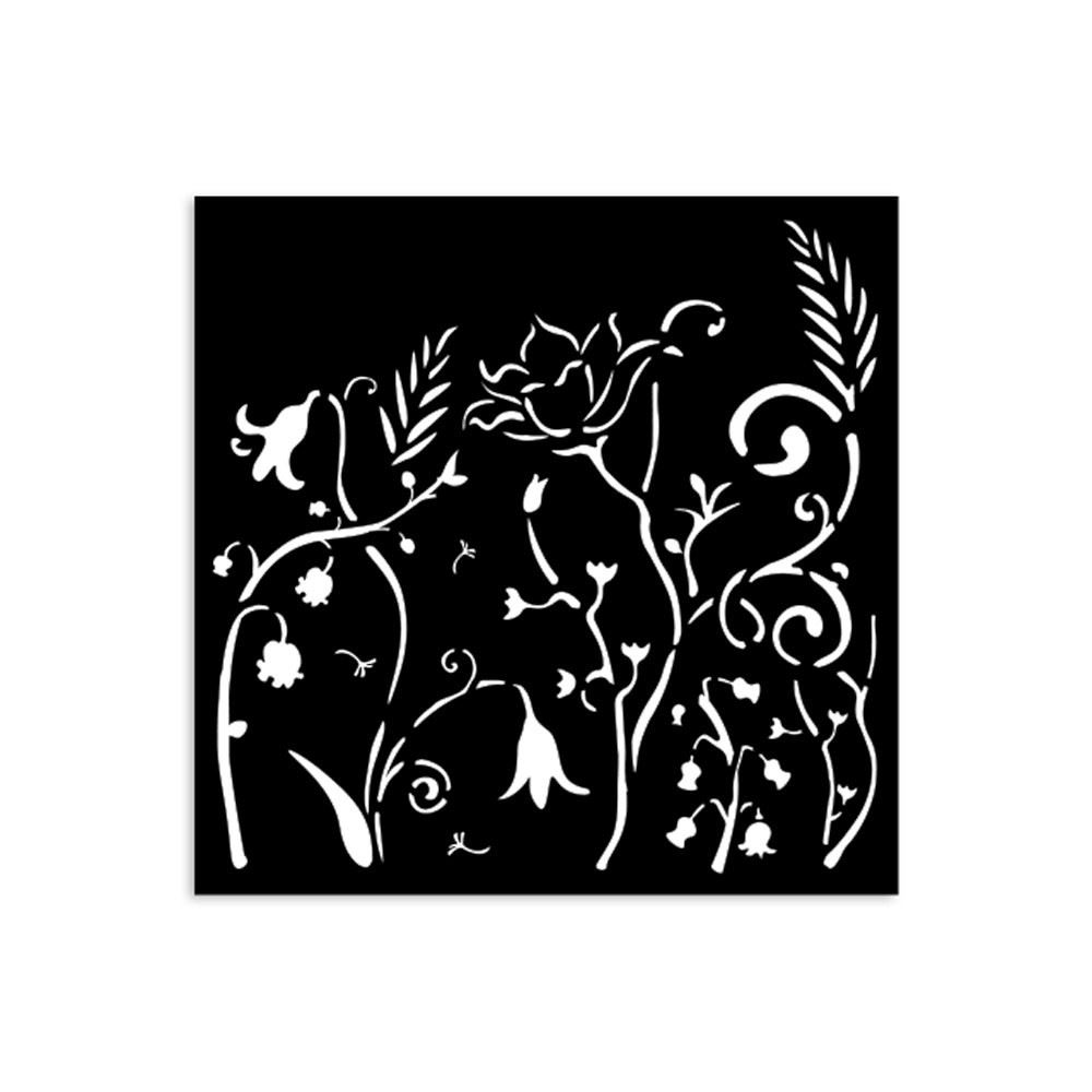 Stencil Hidden Grove fiori
