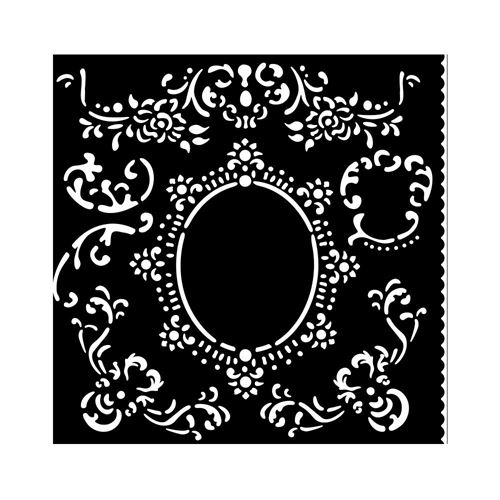 Stencil House of Roses bordure e cornice