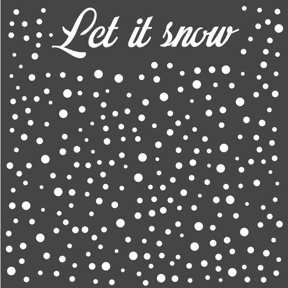 Stencil Let's Snow