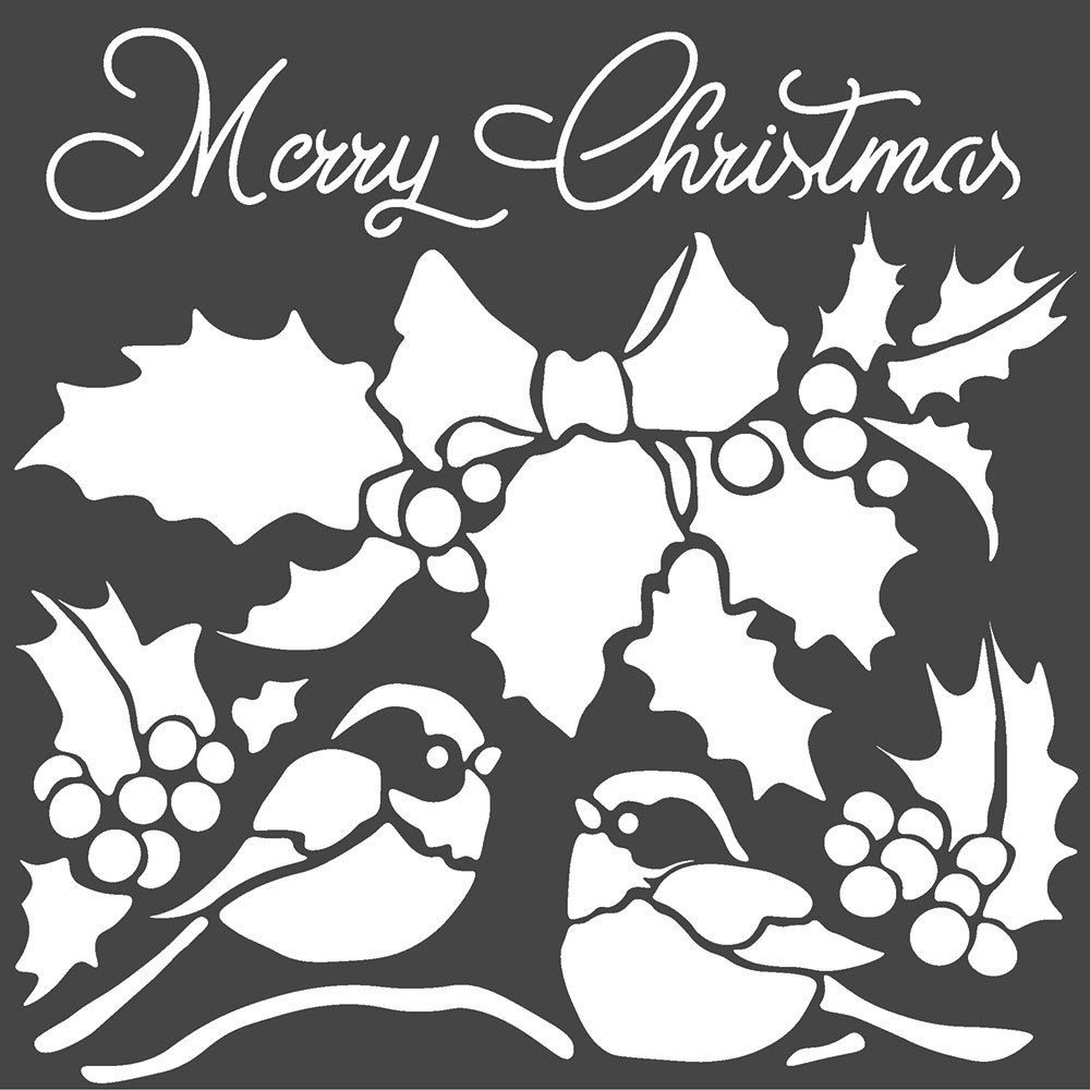 Stencil Merry Christmas Classic