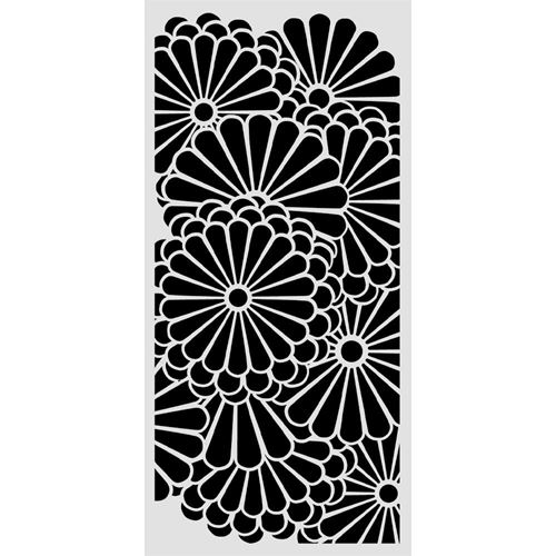 Stencil Oriental Garden texture fiorata