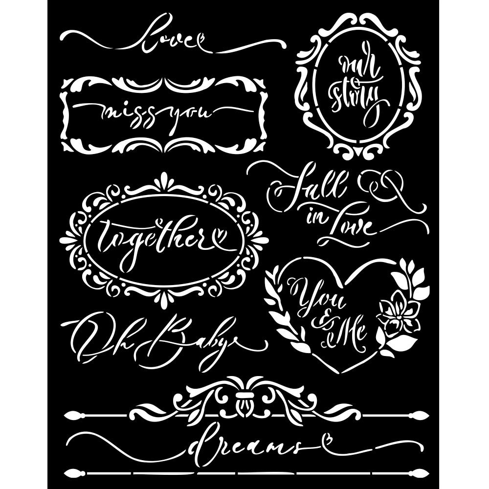 Stencil Romance Forever targhette
