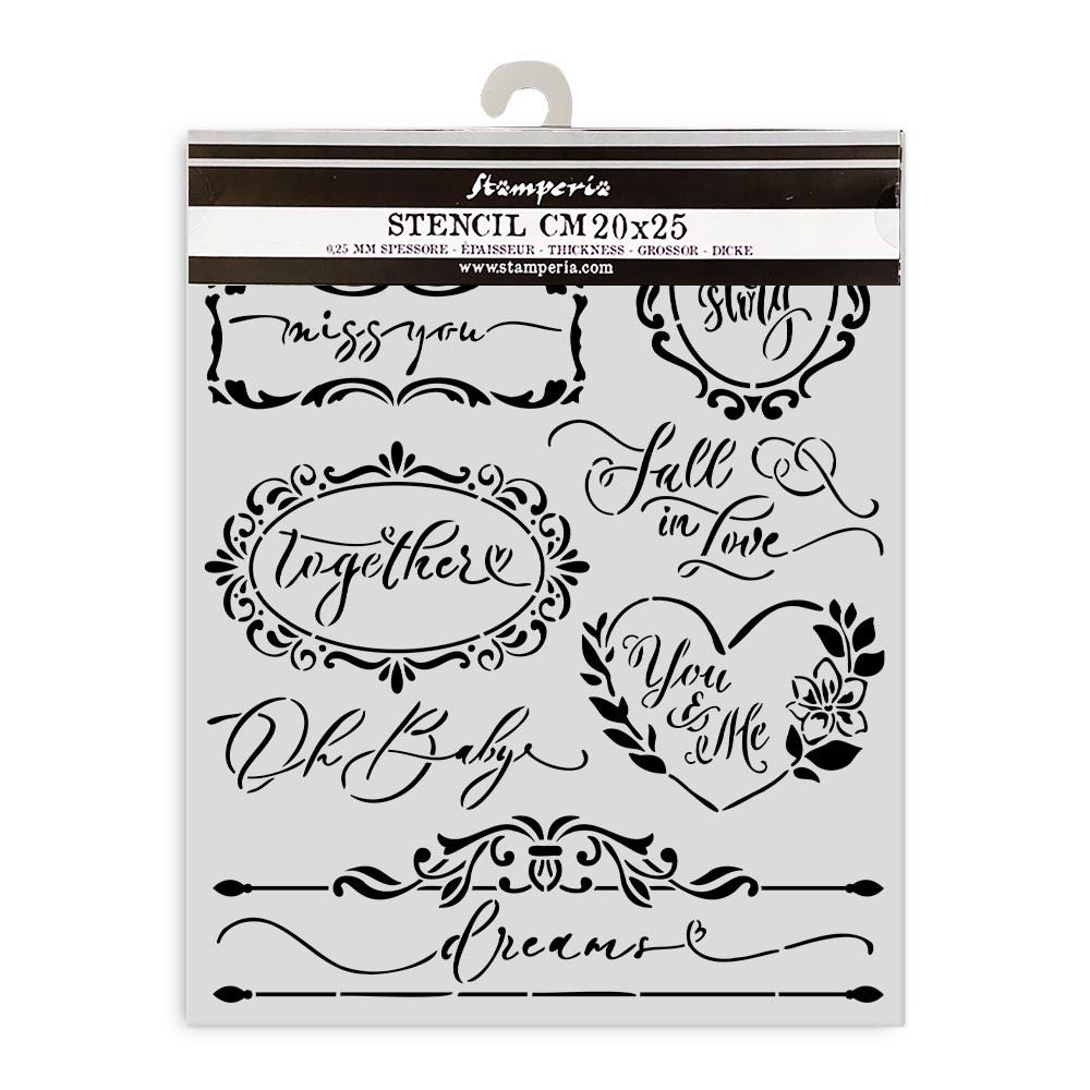 Stencil Romance Forever targhette