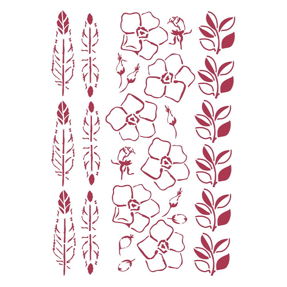 Stencil Romantic Christmas Bordure