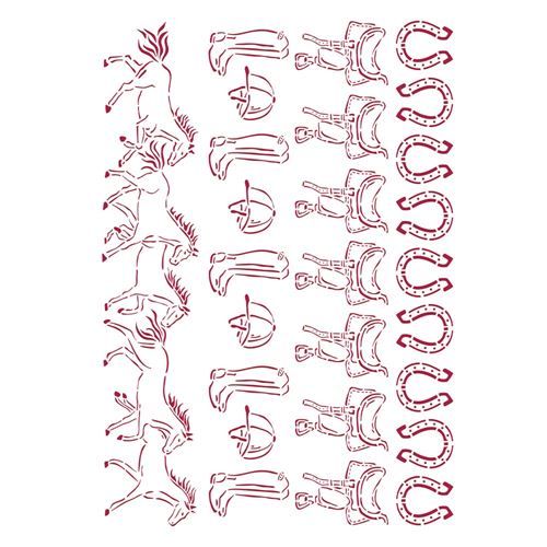 Stencil Romantic Horses cavalli al galoppo