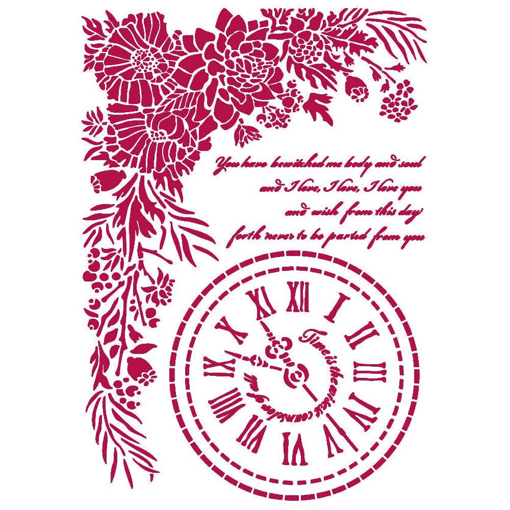 Stencil Romantic Journal Orologio