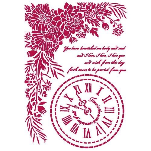 Stencil Romantic Journal Orologio