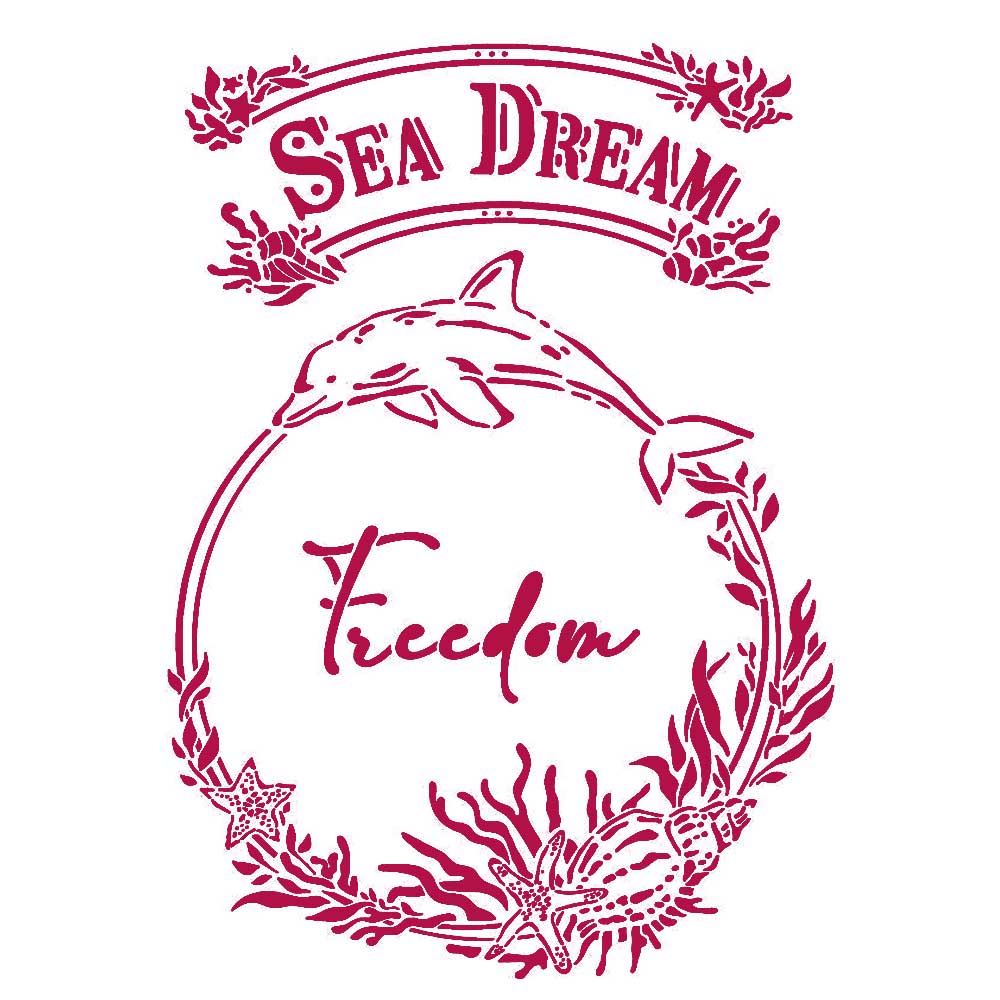 Stencil Romantic Sea Dream Freedom