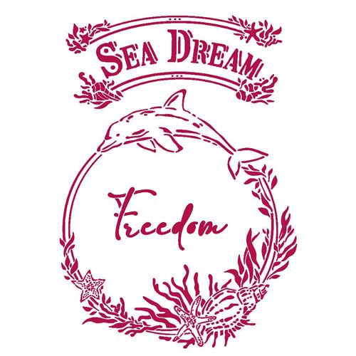 Stencil Romantic Sea Dream Freedom