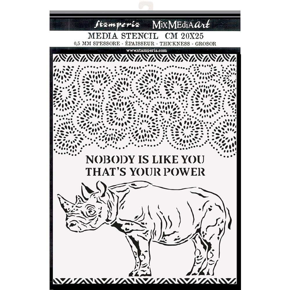 Stencil Savana Rhino