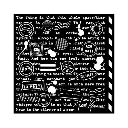 Stencil Shabby Rose texture scritte