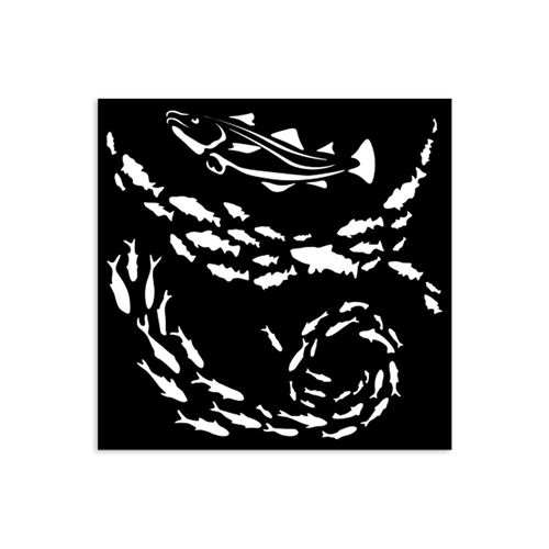 Stencil Silent Sea pesci