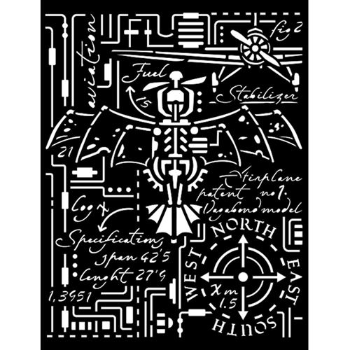 Stencil Sir Vagabond Aviator airplane