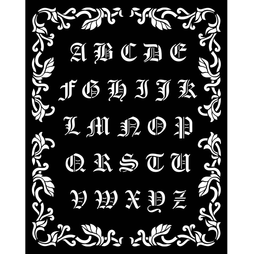 Stencil Sleeping Beauty alfabeto