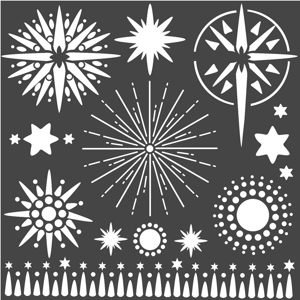 Stencil Stelle Classic Christmas