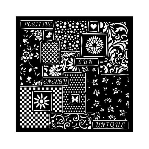 Stencil Sunflower Art patchwork