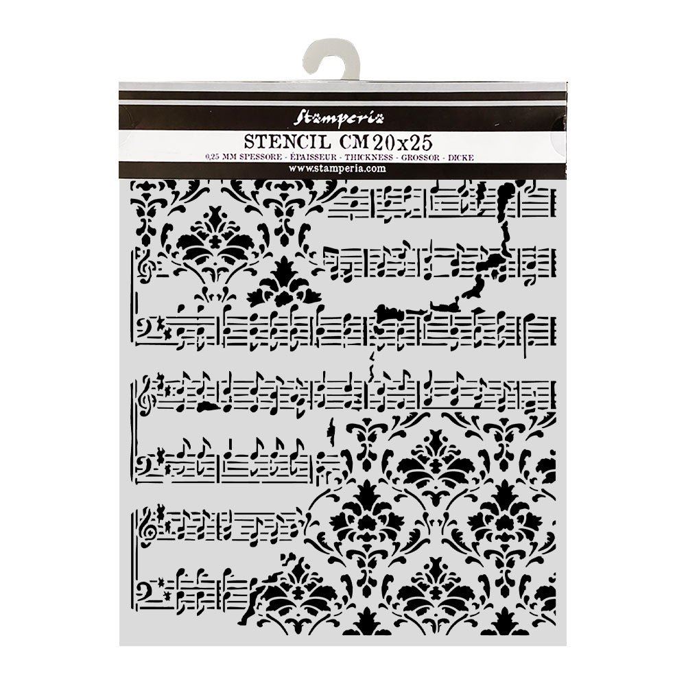 Stencil Symphony spartito e fregio