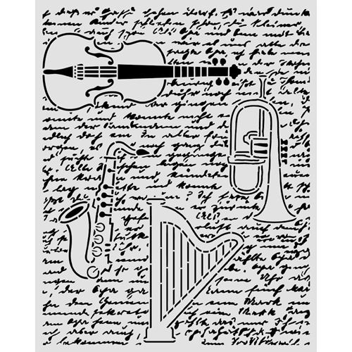 Stencil Symphony violino, tromba e arpa