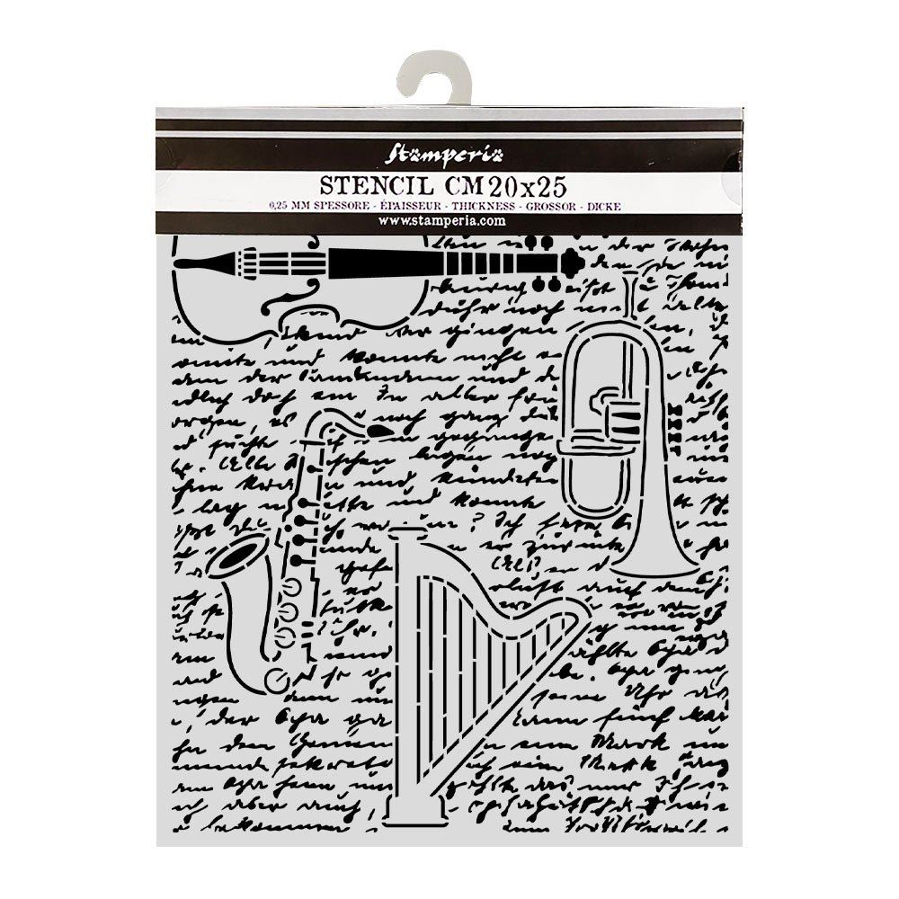 Stencil Symphony violino, tromba e arpa