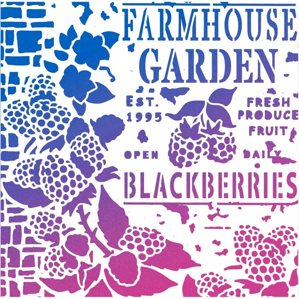 Stencil Texture Farmhouse Garden