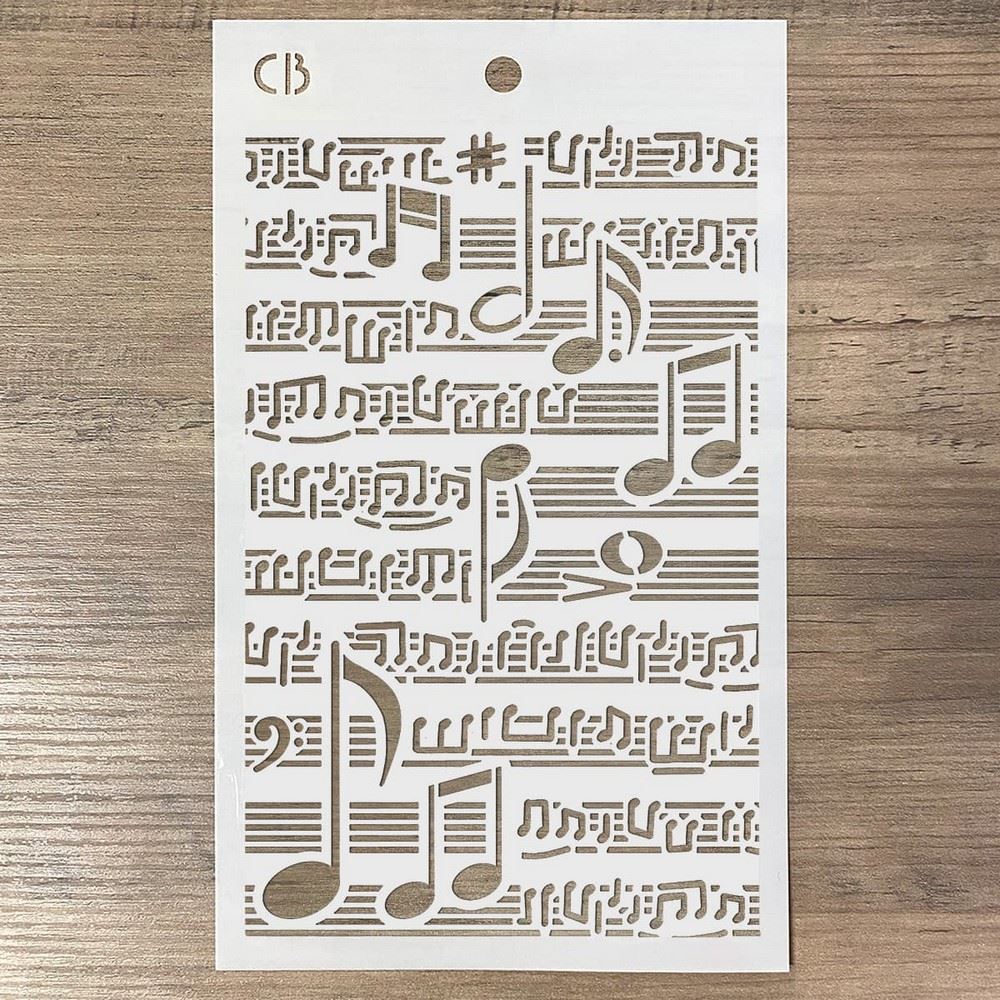 Stencil Texture Musical Score