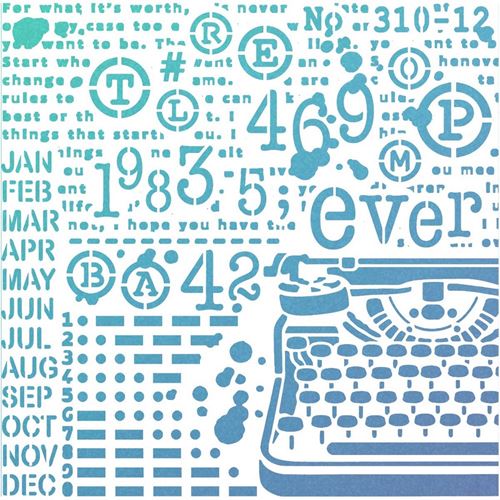 Stencil Texture Typewriting