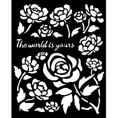 Stencil Timeless rose