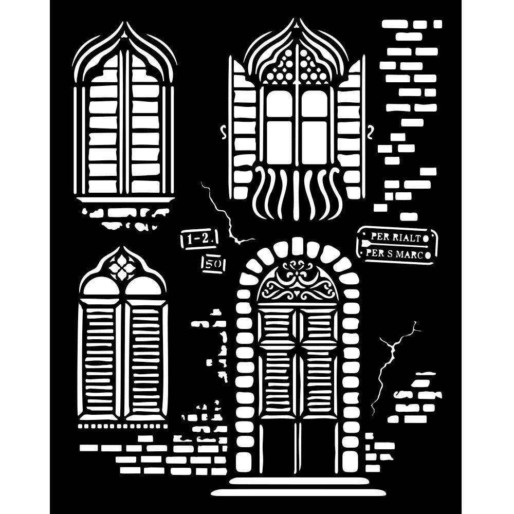 Stencil Venice City of Art finestre
