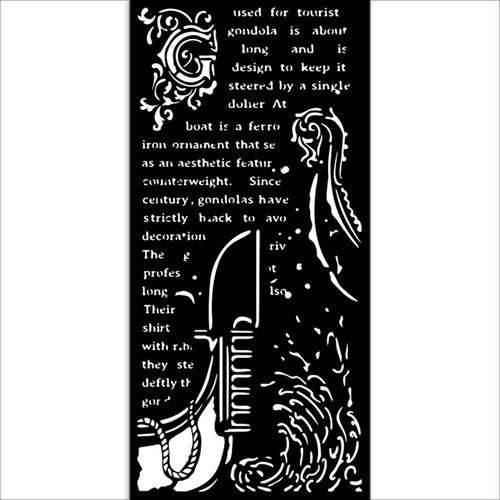 Stencil Venice City of Art gondola