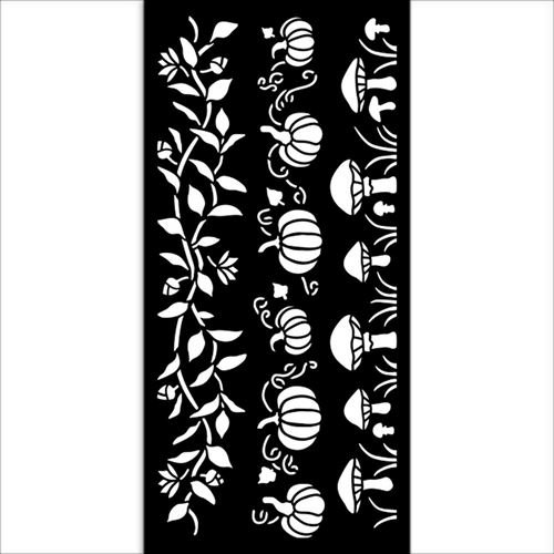 Stencil Whispering Woods 3 bordure