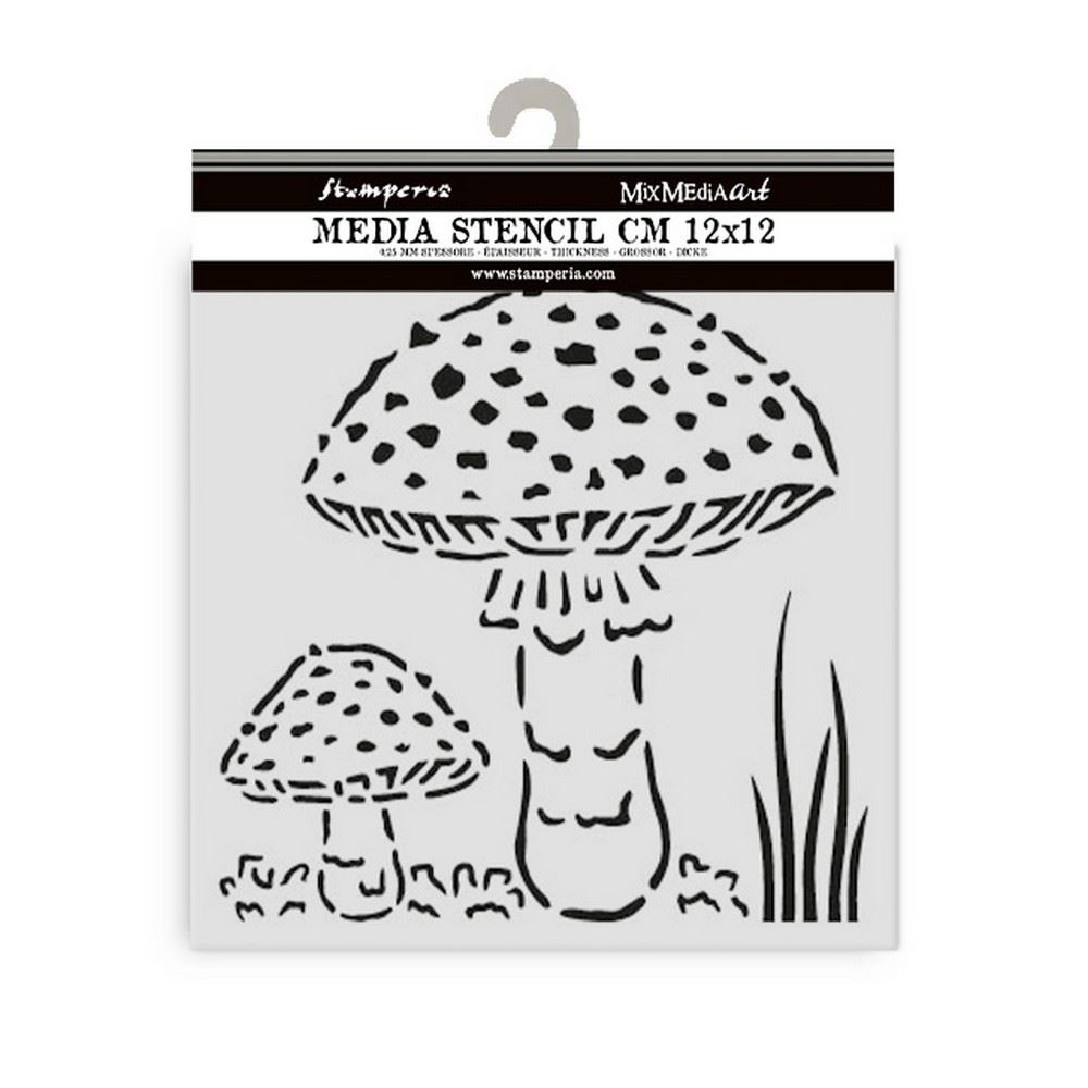 Stencil Whispering Woods funghi