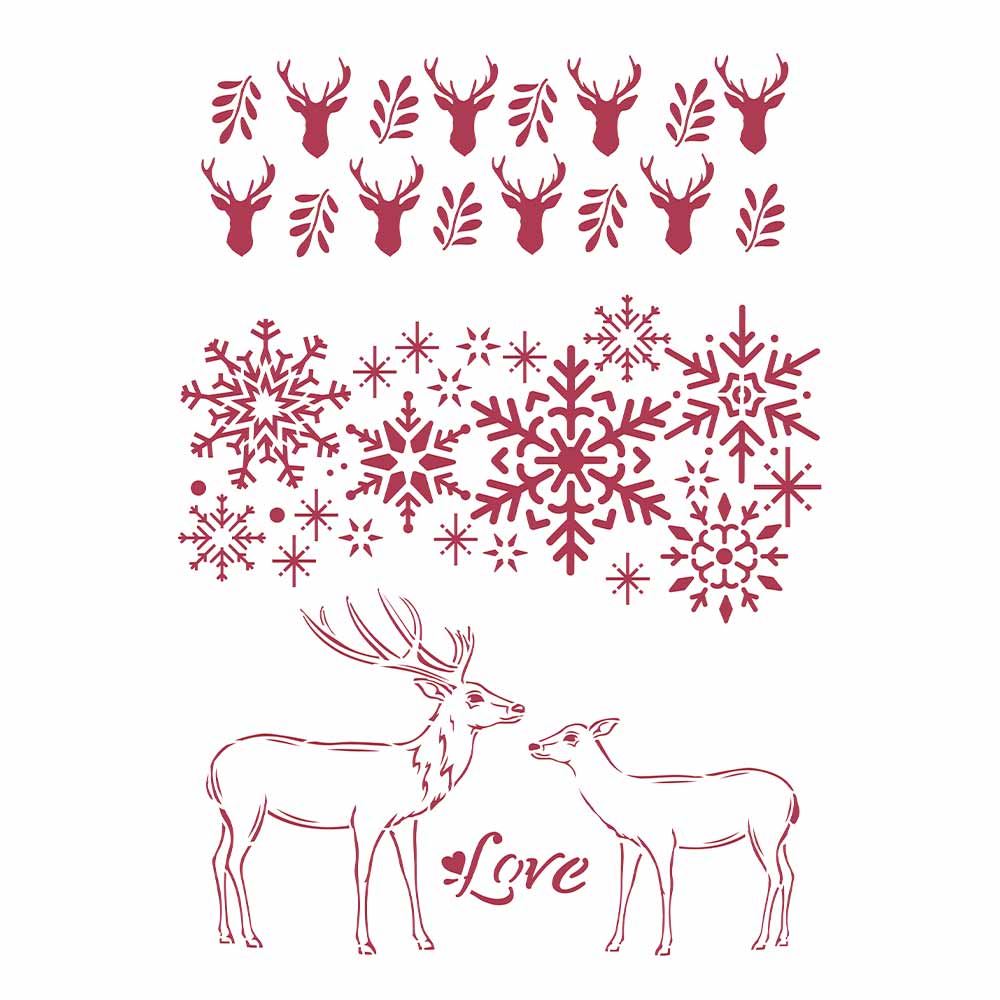 Stencil Winter Tales Love
