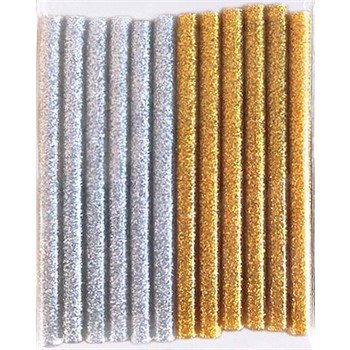 Stick Colla Caldo Glitter Oro e Argento 7 mm