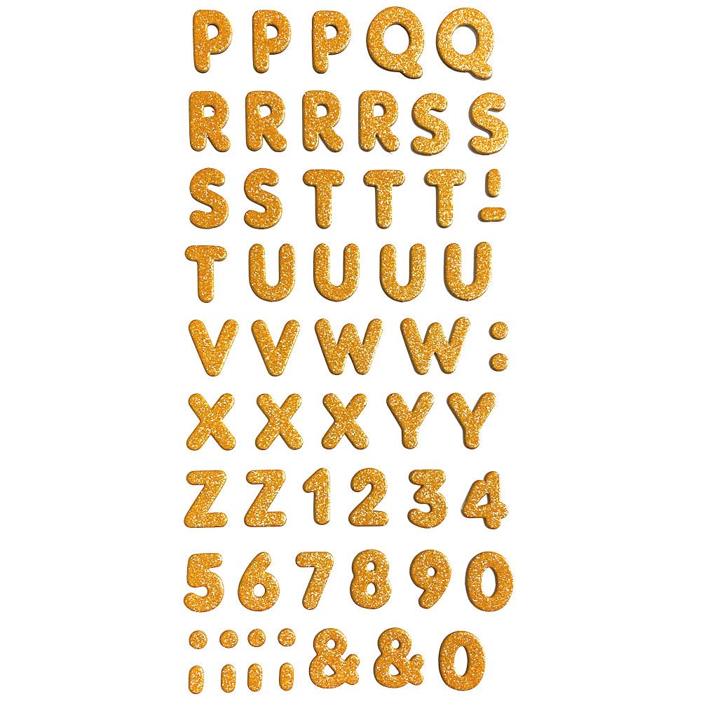 Stickers Christmas Alphabet Gold Glitter